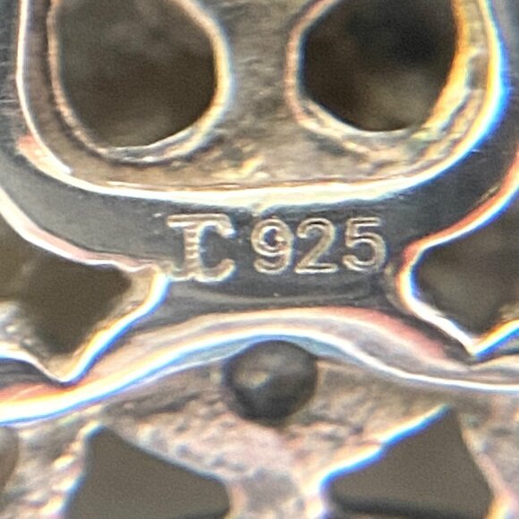 Sterling Silver 925 CJ Marquise Swiss Blue Topaz Cubic Zirconia Heart Bar Brooch - Picture 9 of 16